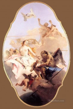 ジョバンニ・バティスタ・ティエポロ Painting - ヴィーナスと時間の寓意 ジョバンニ・バティスタ・ティエポロ